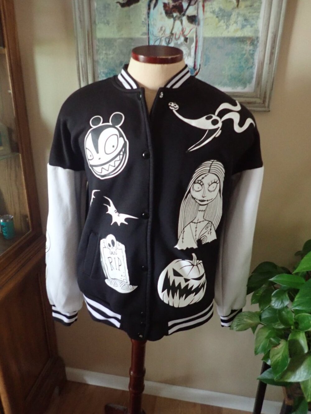Disney Her Universe The Nightmare Before Christmas Oversized Varsity Jacket Sz M